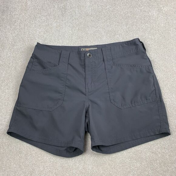 5.11 Tactical Layla Womens Gray Cargo Shorts Size 8 Utility Flex Stretch - Picture 1 of 15